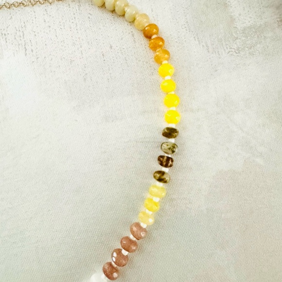 Anthropologie Multicolor Beaded Necklace in color Sunshower - Picture 5 of 7